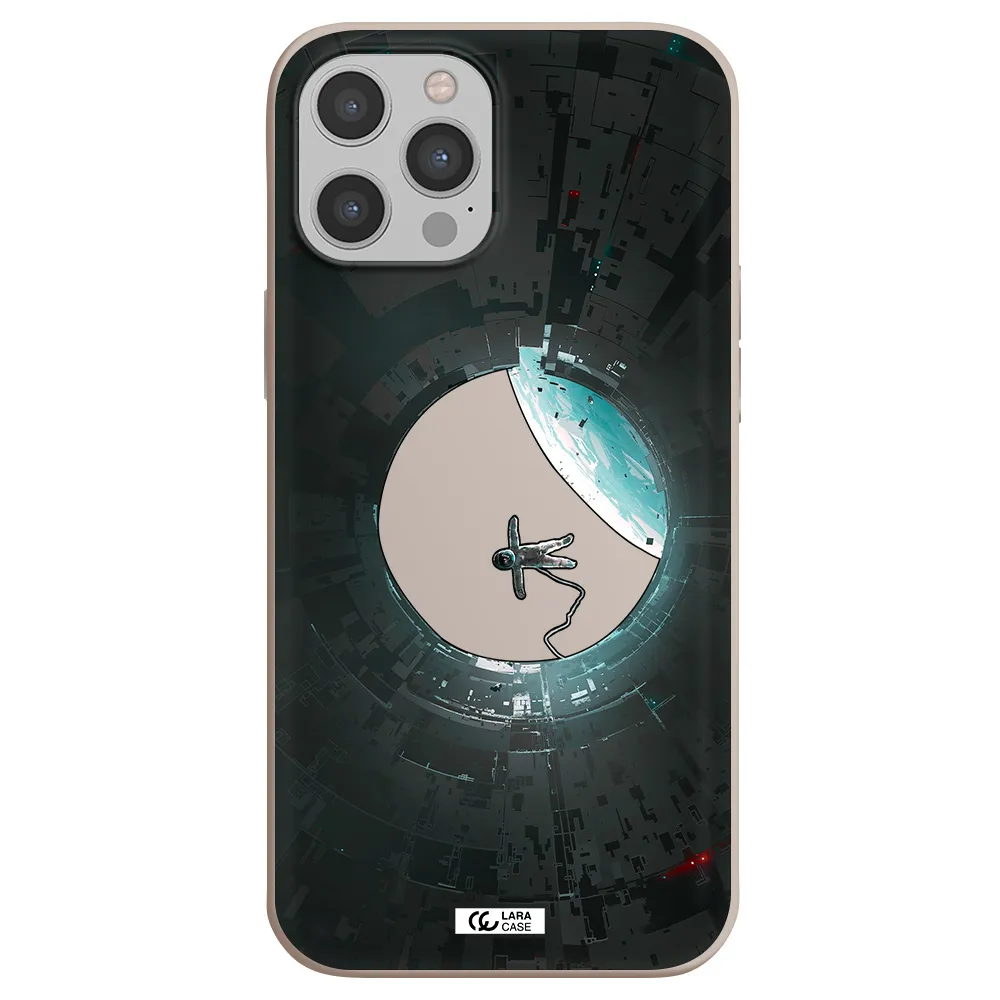 a astronaut in a space station Apple iPhone 12 pro Silicone Stone Case