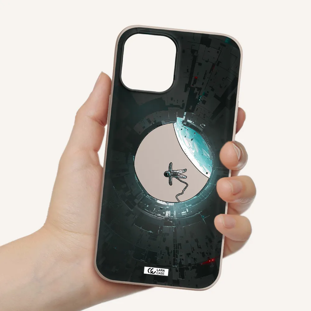 a astronaut in a space station Apple iPhone 12 pro Silicone Stone Case