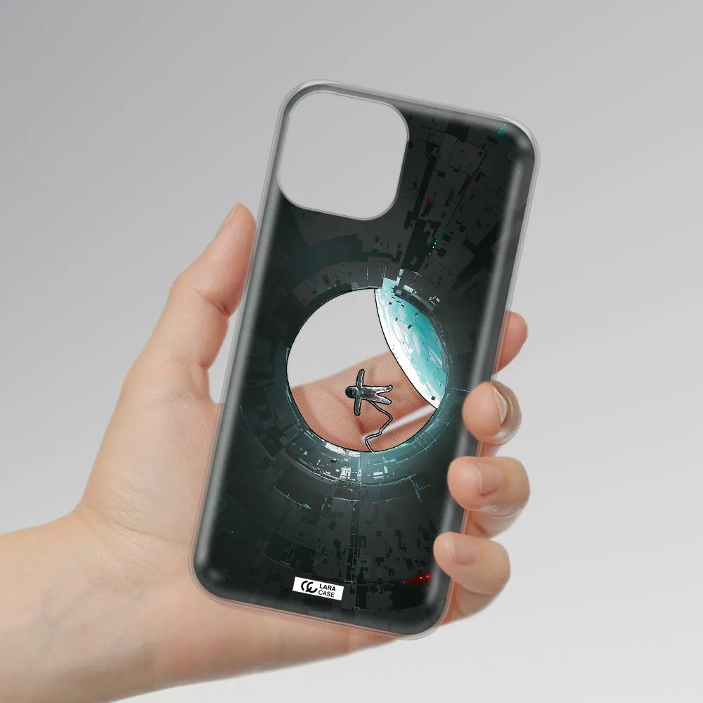 a astronaut in a space station Apple iPhone 13 mini Clear TPU Case