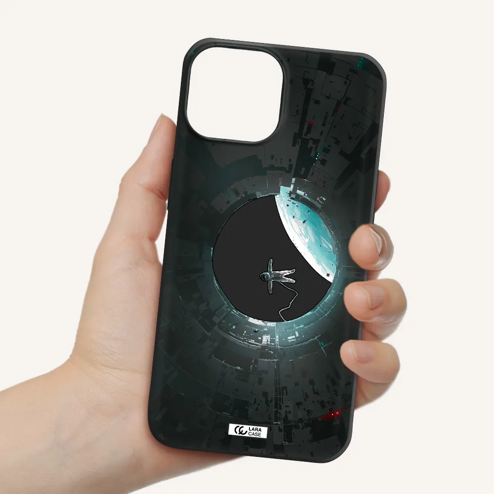 a astronaut in a space station Apple iPhone 13 mini Silicone black Case