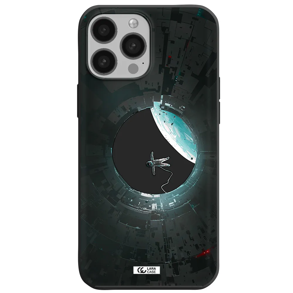 a astronaut in a space station Apple iPhone 13 Pro Max Silicone black Case