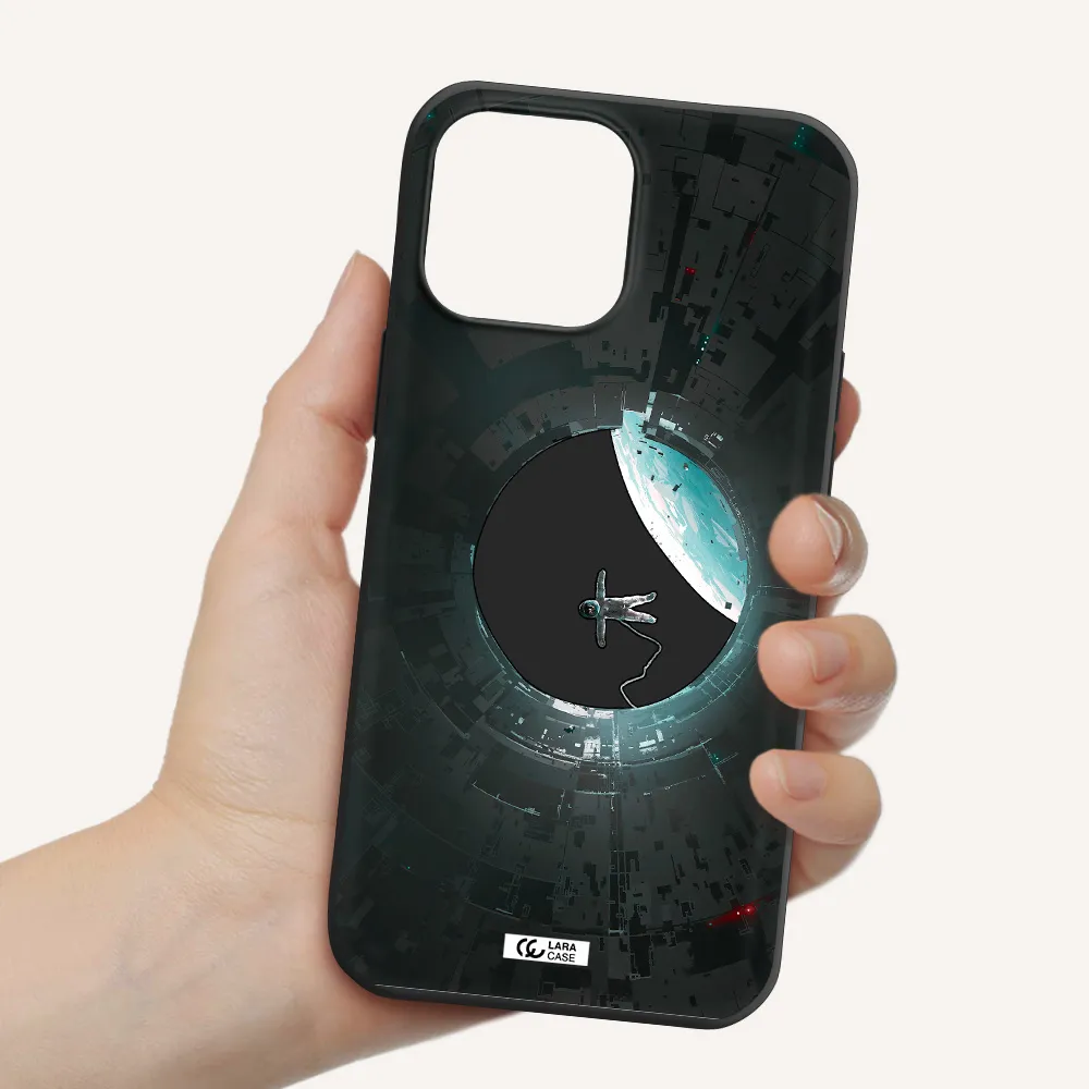 a astronaut in a space station Apple iPhone 13 Pro Max Silicone black Case