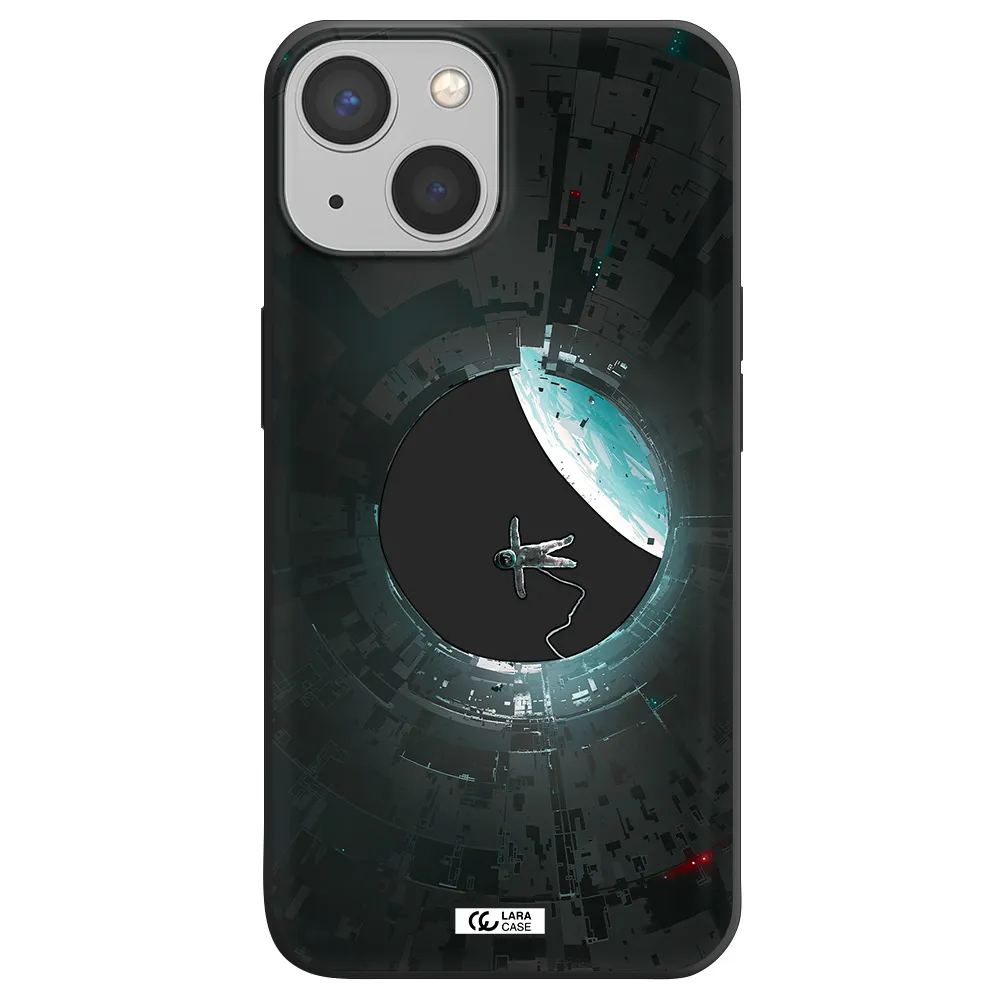 a astronaut in a space station Apple iPhone 13 Silicone black Case
