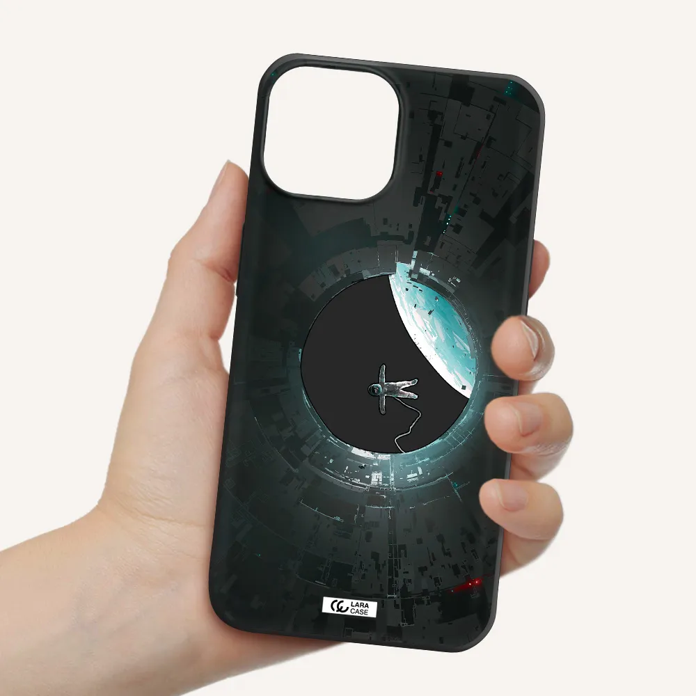 a astronaut in a space station Apple iPhone 13 Silicone black Case