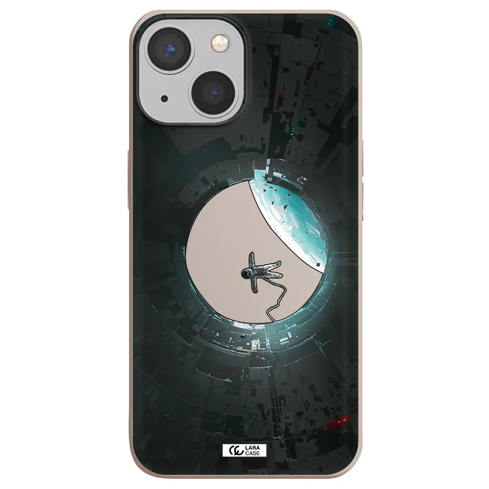 a astronaut in a space station Apple iPhone 13 Silicone Stone Case