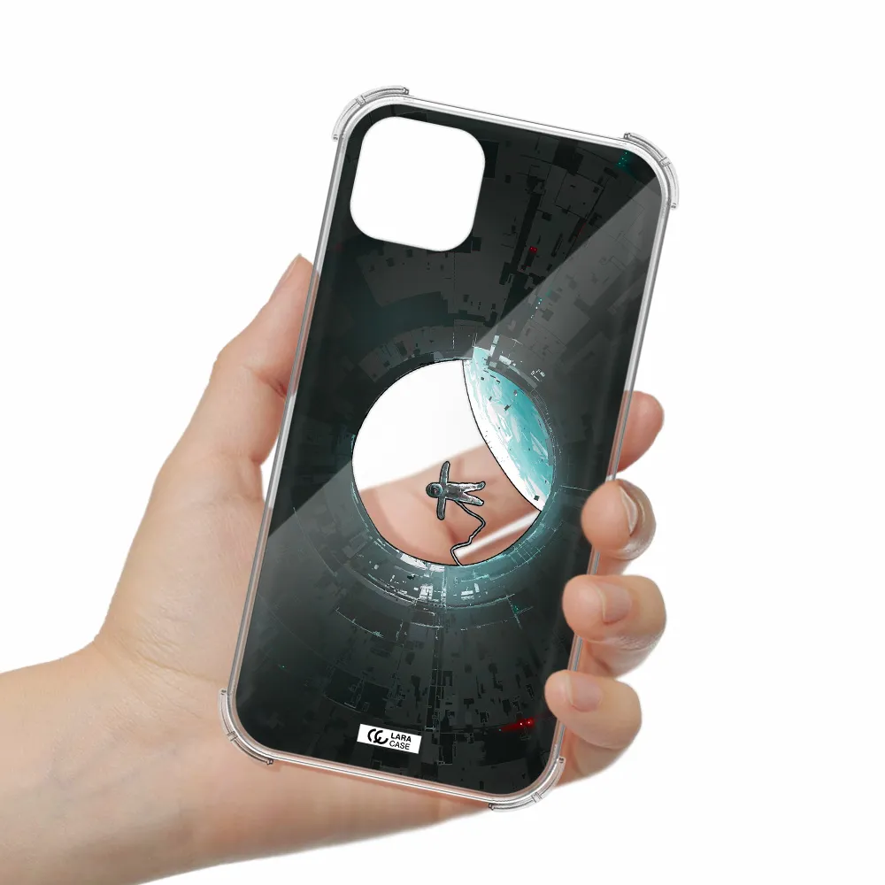 a astronaut in a space station Apple iPhone 14 Clear PC Case