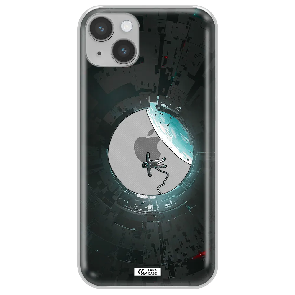 a astronaut in a space station Apple iPhone 14 Clear TPU Case