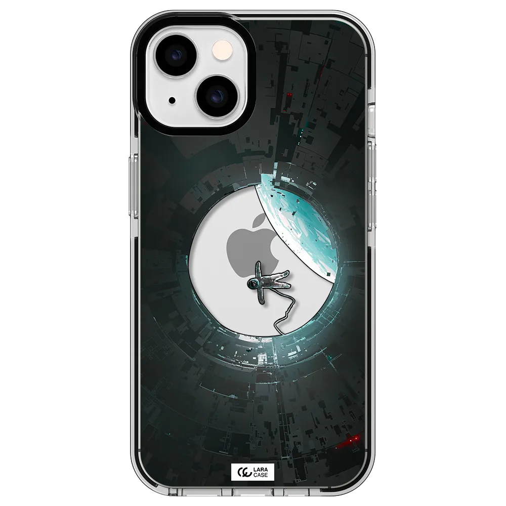 a astronaut in a space station Apple iPhone 14 impact black border Case