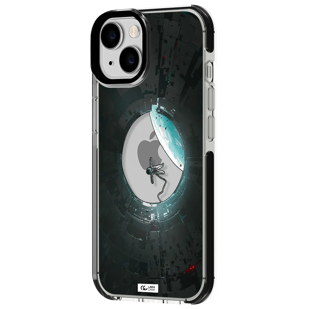 a astronaut in a space station Apple iPhone 14 impact black border Case