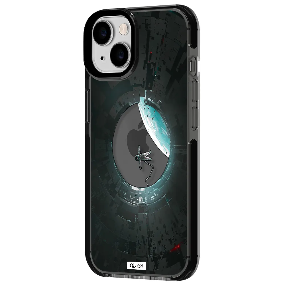 a astronaut in a space station Apple iPhone 14 impact Smoke Black Case