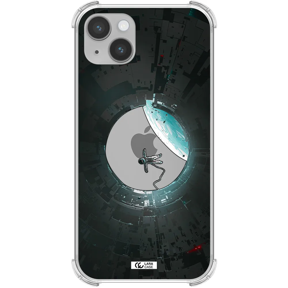 a astronaut in a space station Apple iPhone 14 plus Clear PC Case