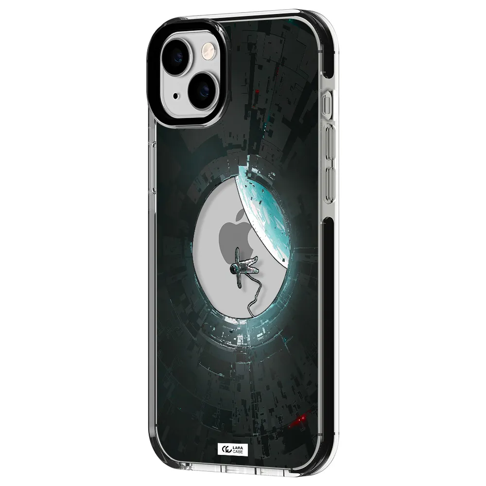 a astronaut in a space station Apple iPhone 14 plus impact black border Case