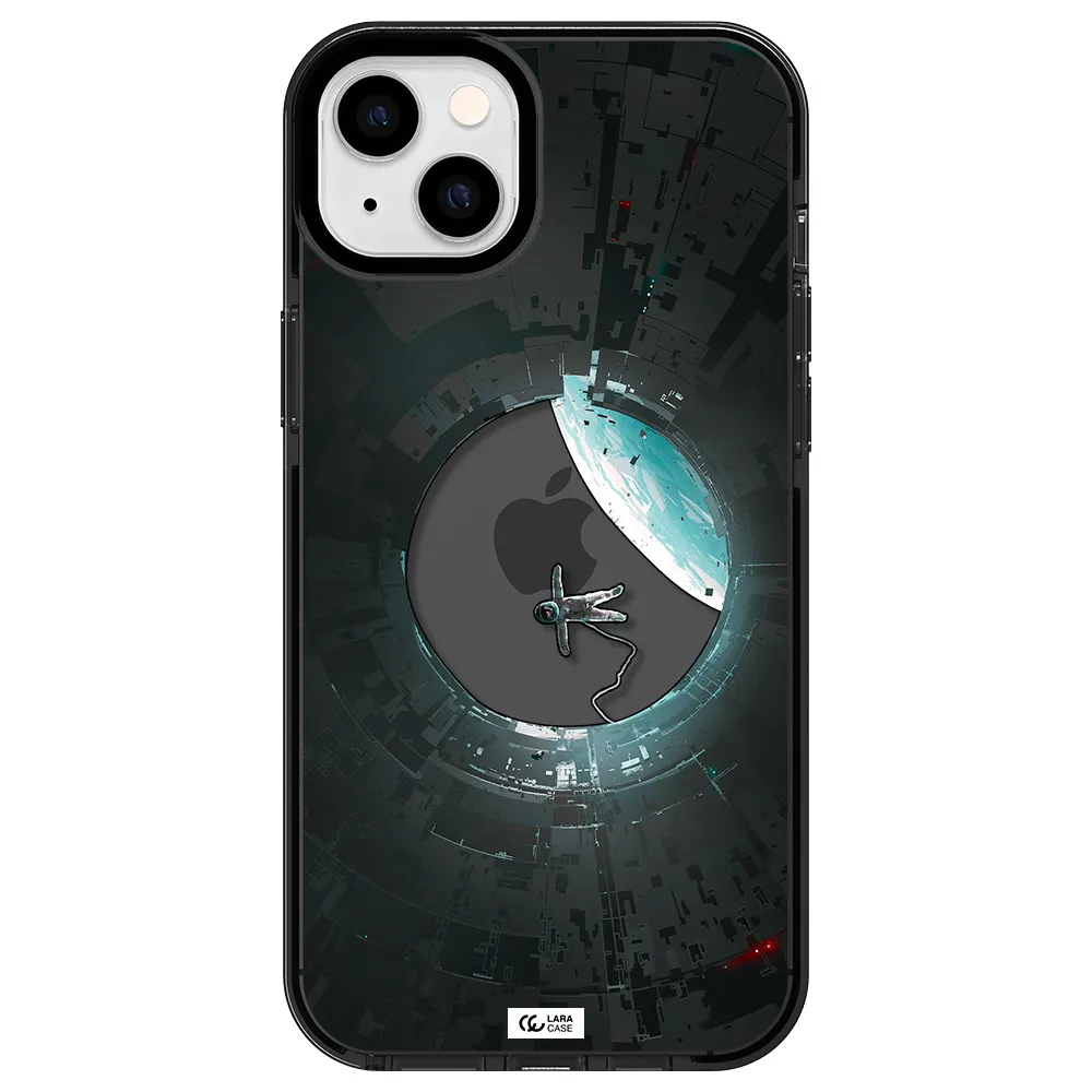 a astronaut in a space station Apple iPhone 14 plus impact Smoke Black Case