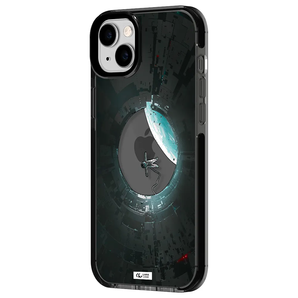 a astronaut in a space station Apple iPhone 14 plus impact Smoke Black Case