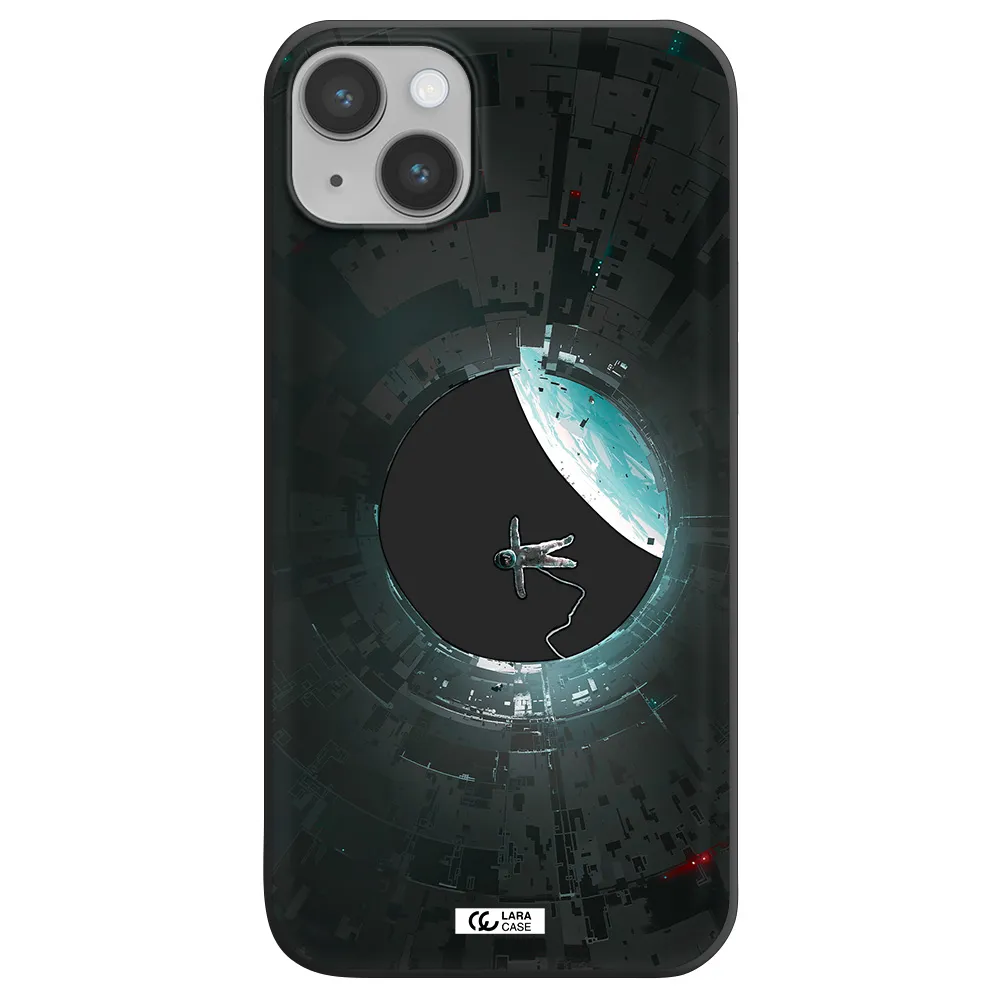 a astronaut in a space station Apple iPhone 14 plus Silicone black Case