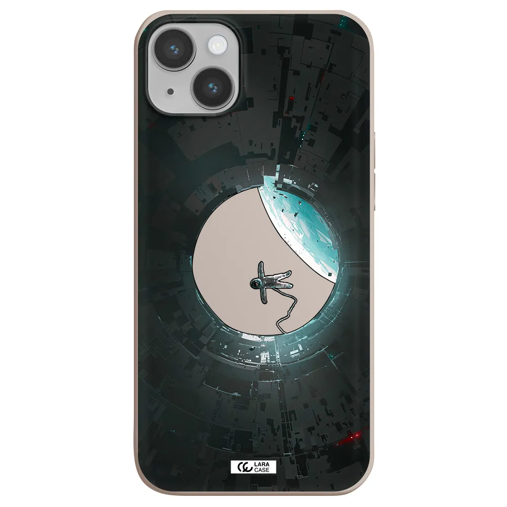 a astronaut in a space station Apple iPhone 14 plus Silicone Stone Case