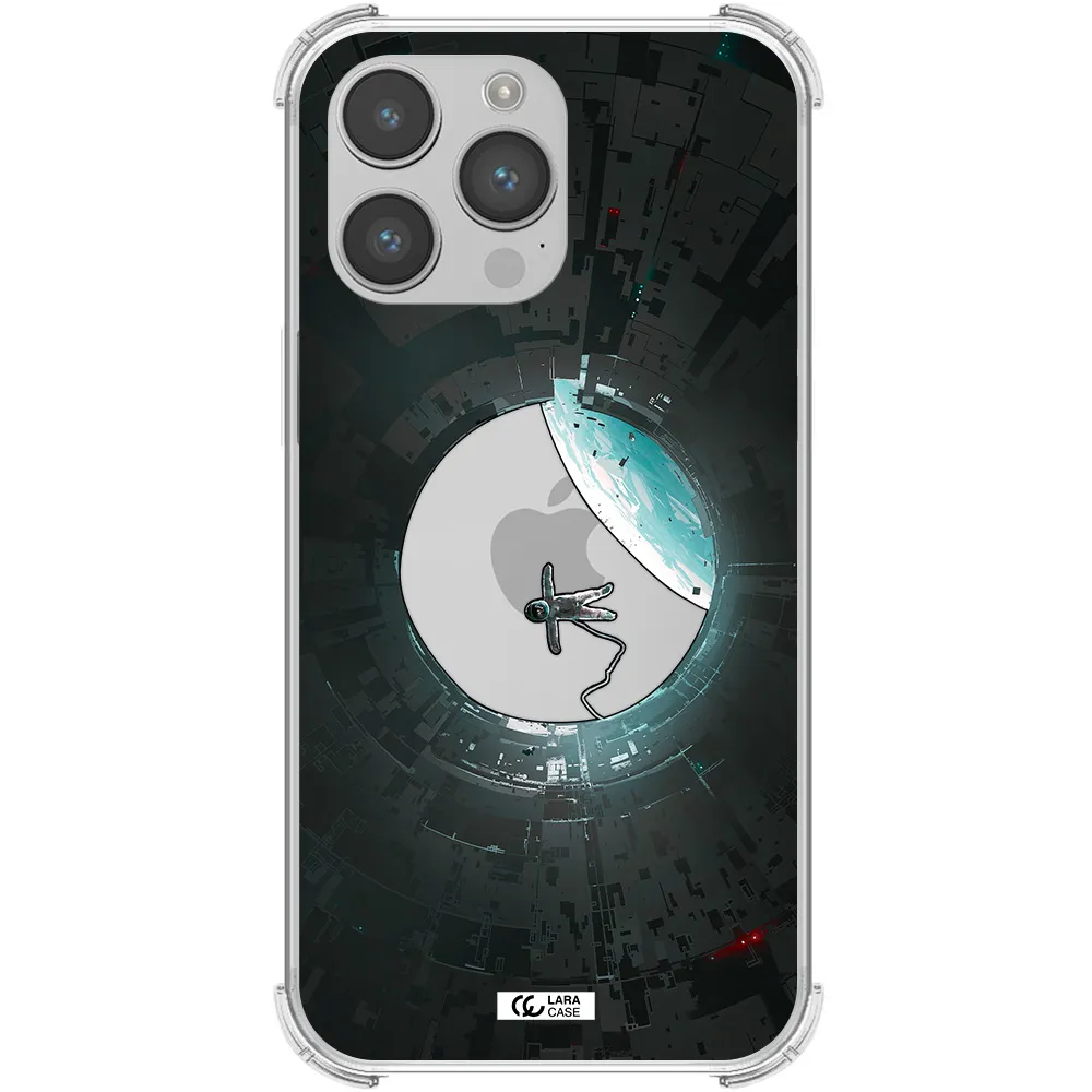 a astronaut in a space station Apple iPhone 14 pro Clear PC Case