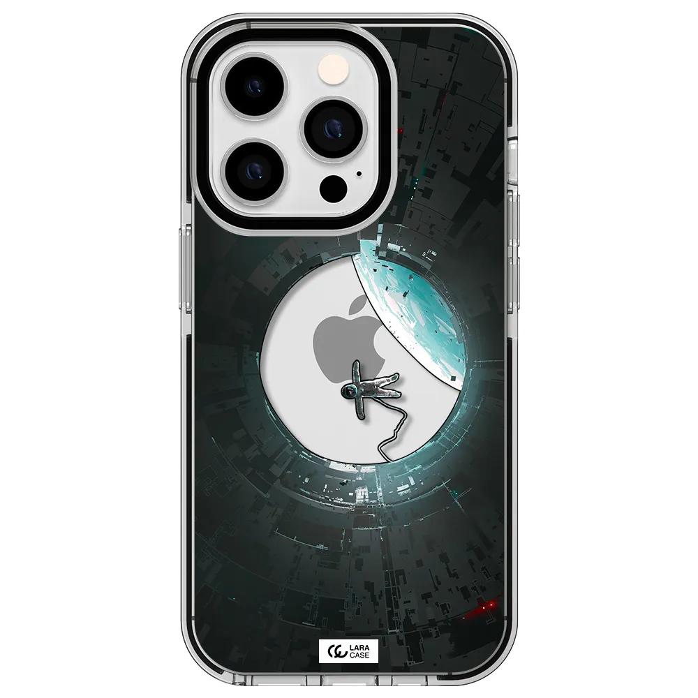 a astronaut in a space station Apple iPhone 14 pro impact black border Case