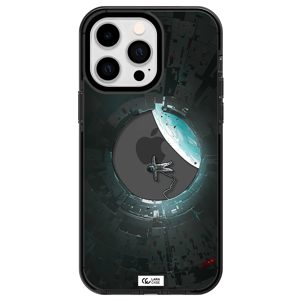 a astronaut in a space station Apple iPhone 14 pro max impact Smoke Black Case