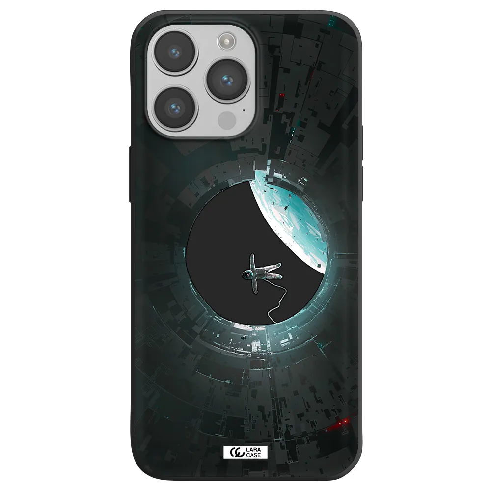 a astronaut in a space station Apple iPhone 14 pro max Silicone black Case