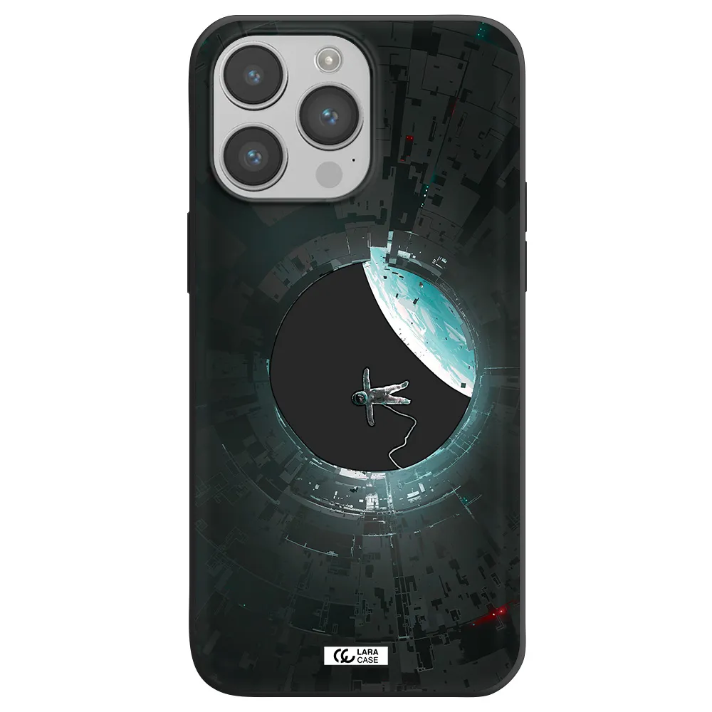 a astronaut in a space station Apple iPhone 14 pro Silicone black Case