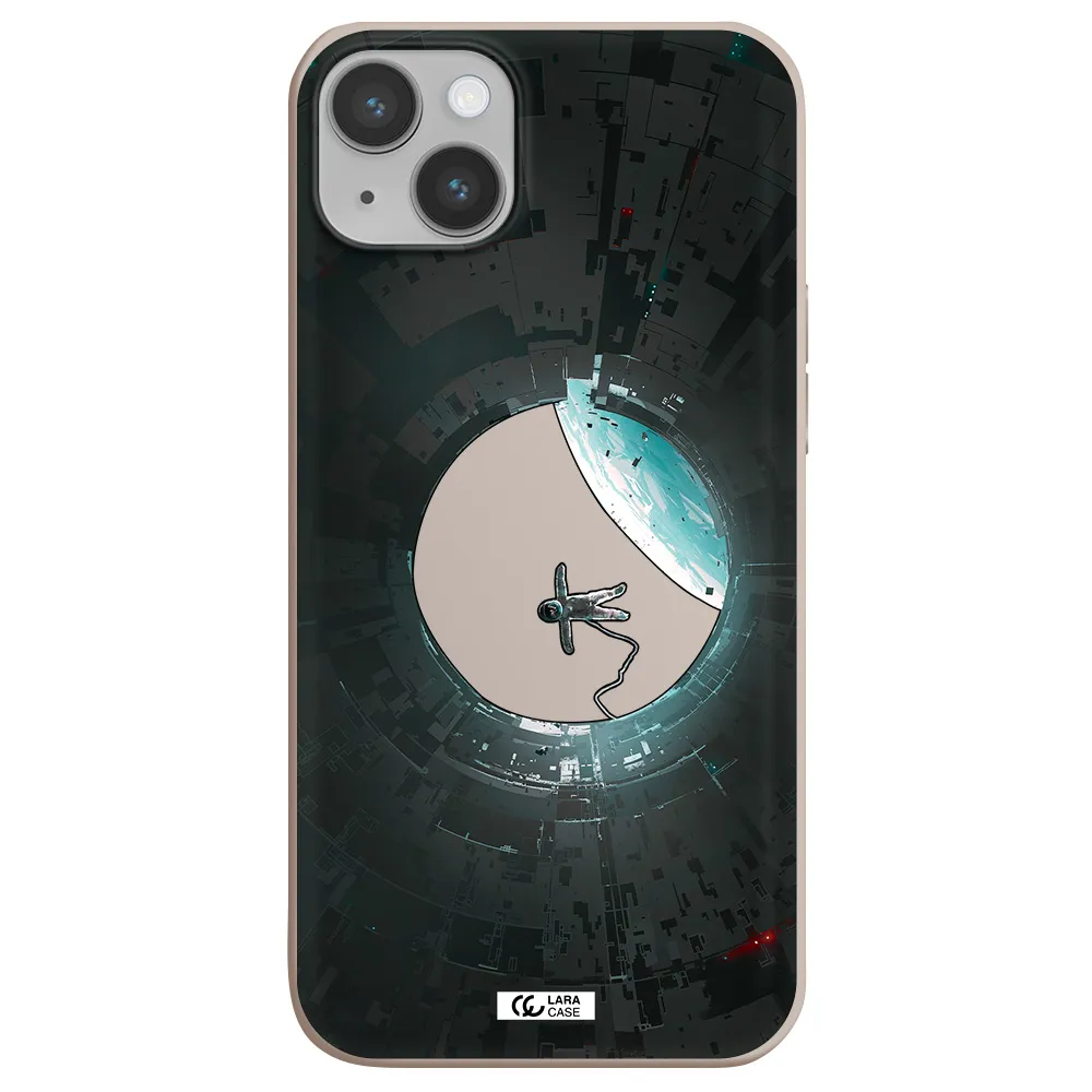 a astronaut in a space station Apple iPhone 14 Silicone Stone Case
