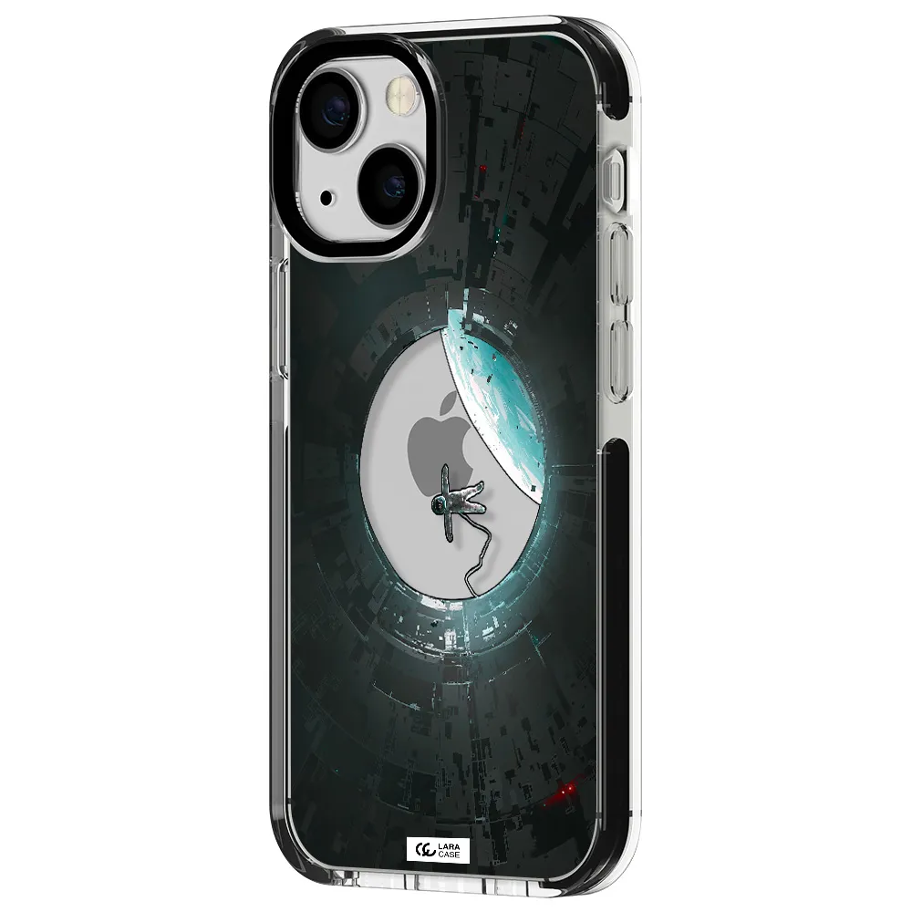 a astronaut in a space station Apple iPhone 15 impact black border Case