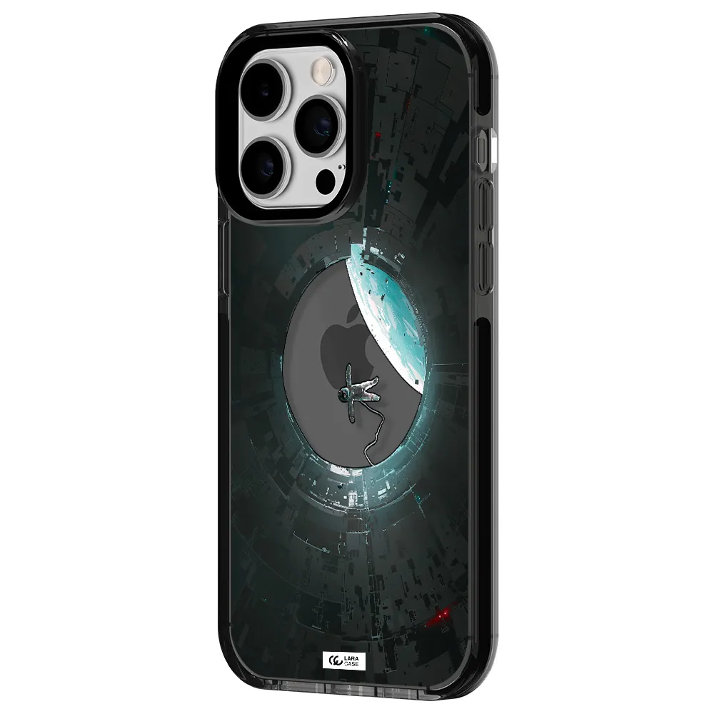 a astronaut in a space station Apple iPhone 15 Pro impact Smoke Black Case