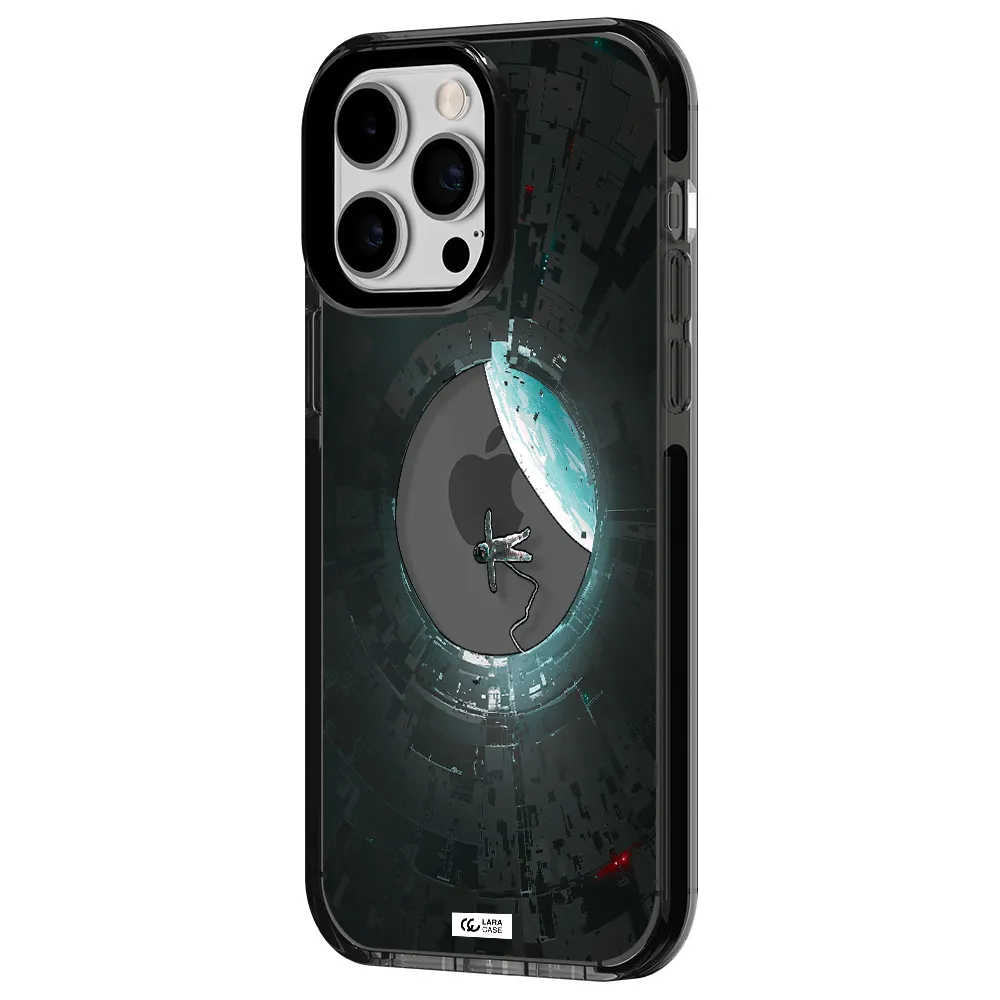 a astronaut in a space station Apple iPhone 15 Pro Max impact Smoke Black Case
