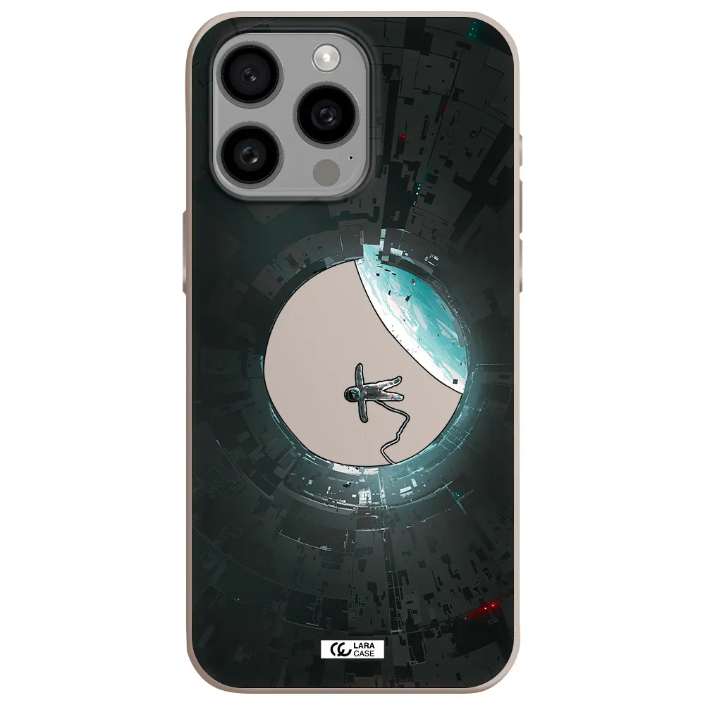 a astronaut in a space station Apple Iphone 15 Pro max Silicone Stone Case