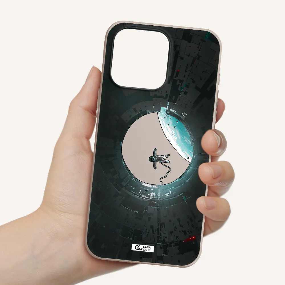 a astronaut in a space station Apple Iphone 15 Pro max Silicone Stone Case