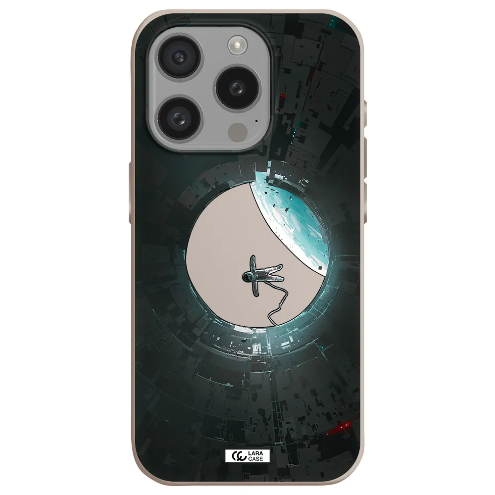 A Astronaut In A Space Station Apple Iphone 15 Pro Silicone Stone Case