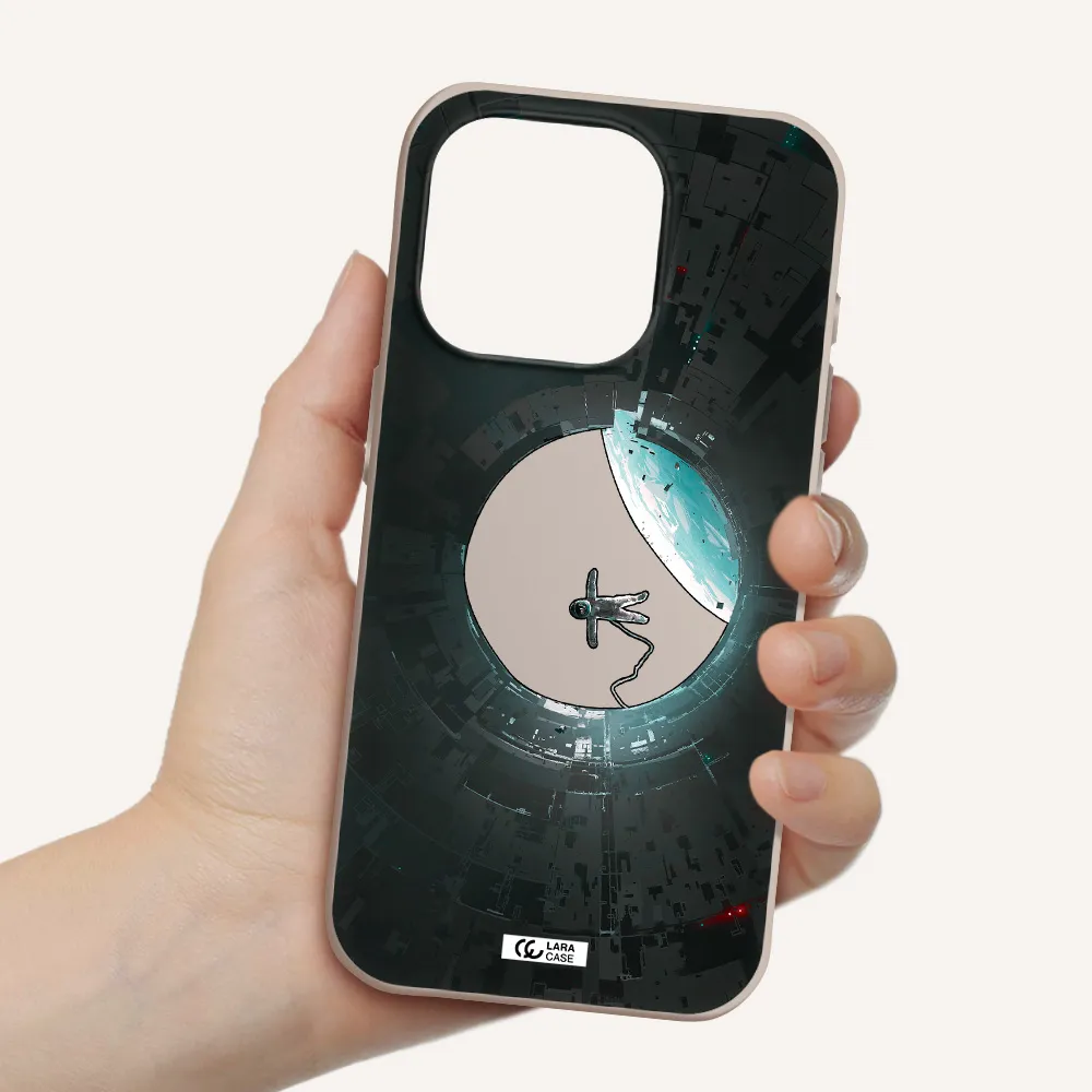 A Astronaut In A Space Station Apple Iphone 15 Pro Silicone Stone Case