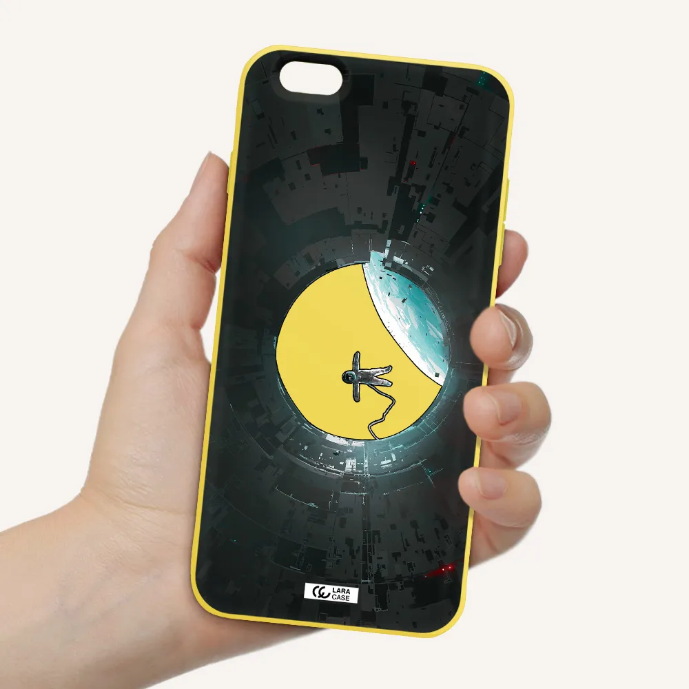a astronaut in a space station Apple iPhone 6 plus Silicone canary yellow Case