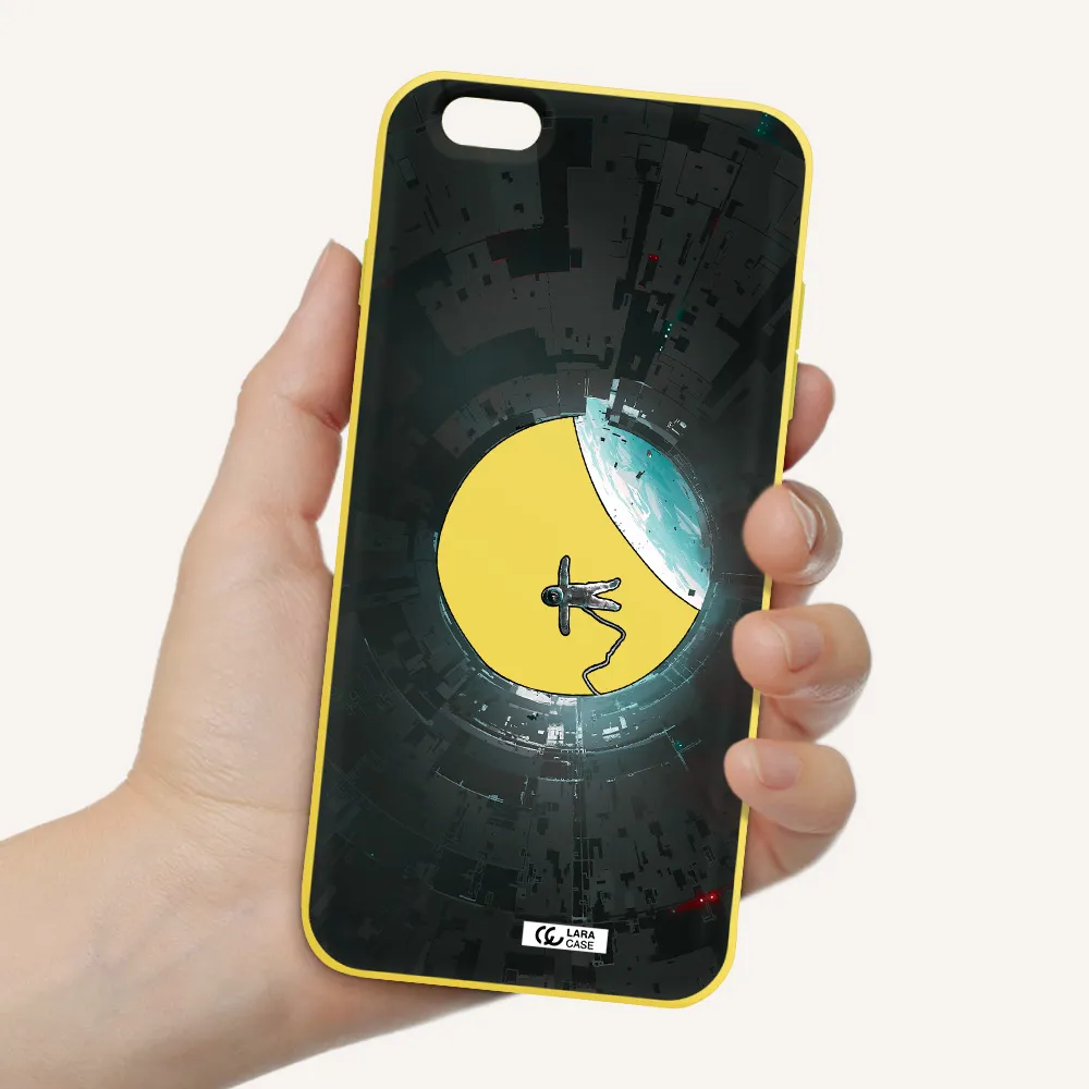 a astronaut in a space station Apple iPhone 6 s plus Silicone canary yellow Case