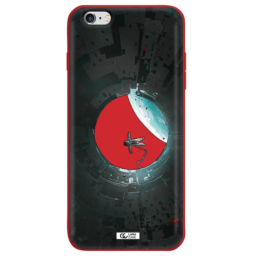 a astronaut in a space station Apple iPhone 6 s plus Silicone Imperial Red Case