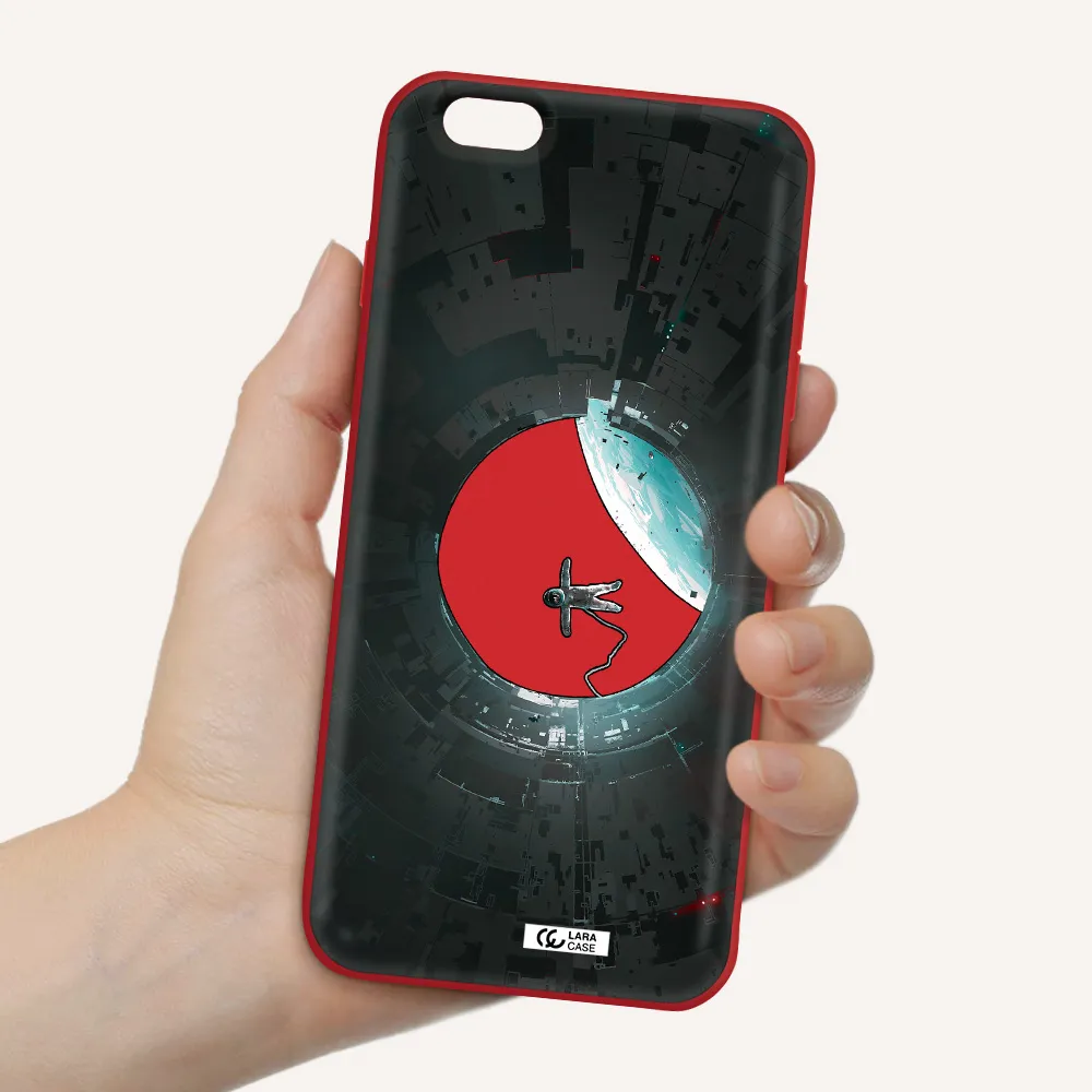 a astronaut in a space station Apple iPhone 6 s plus Silicone Imperial Red Case