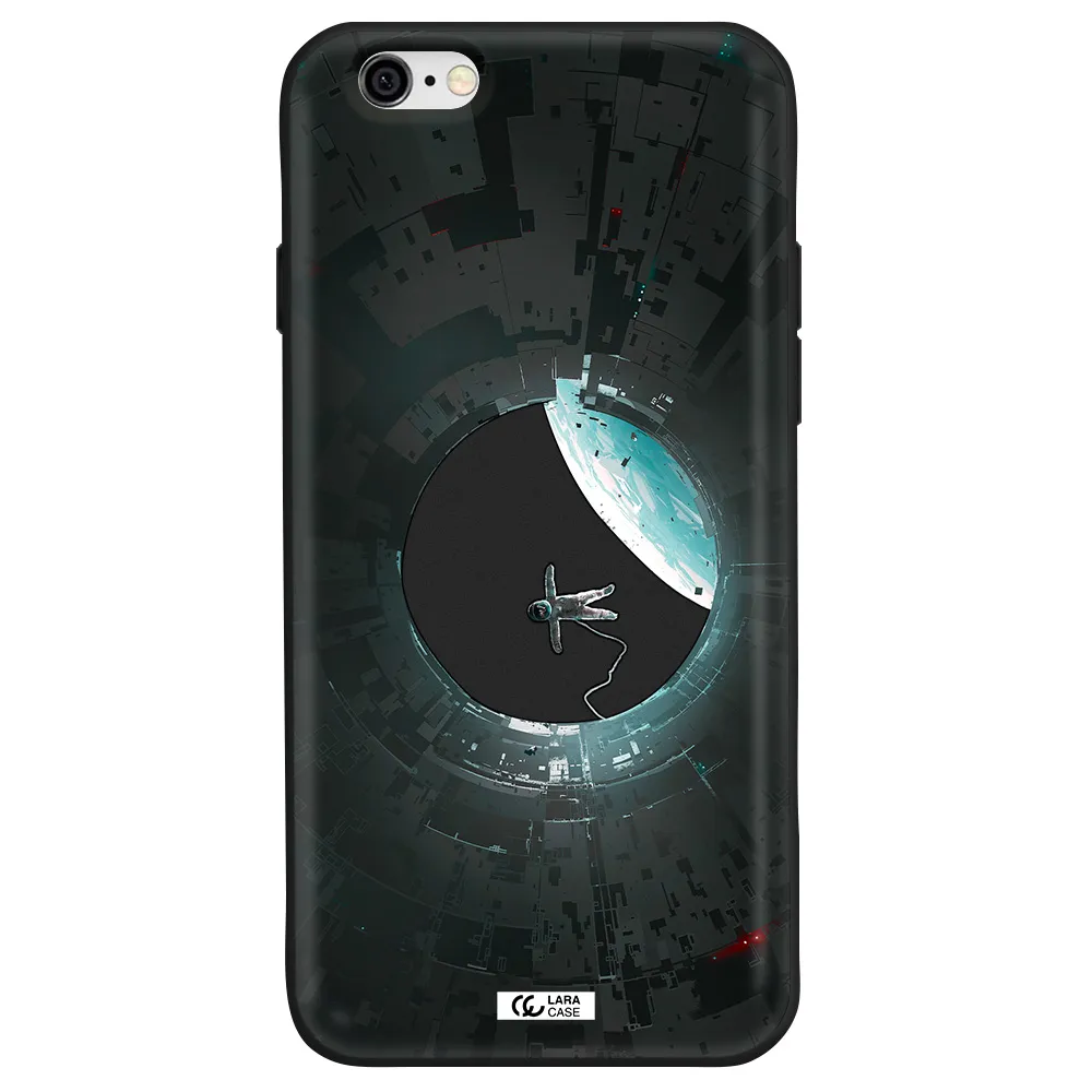 a astronaut in a space station Apple iPhone 6 Silicone black Case