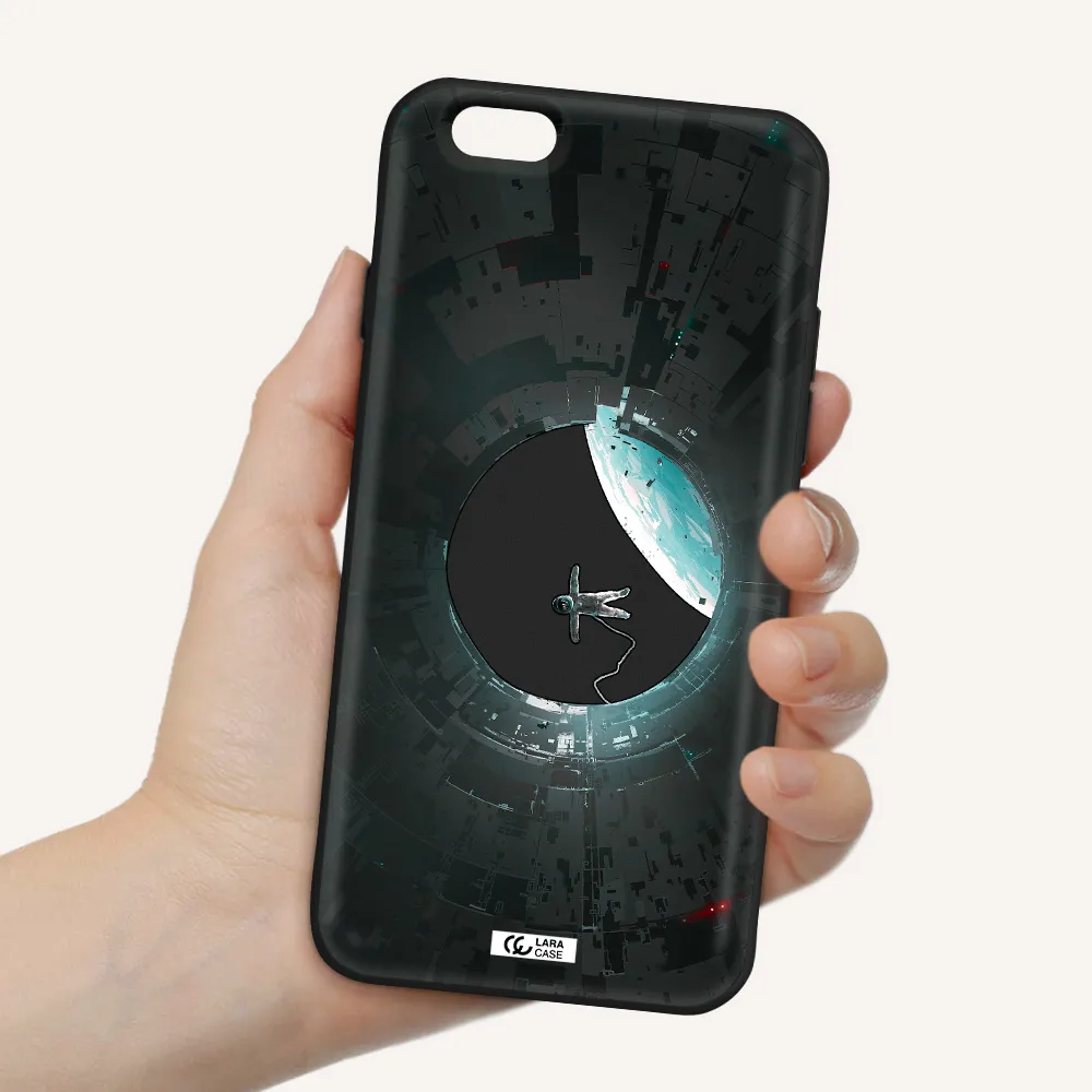 a astronaut in a space station Apple iPhone 6 Silicone black Case