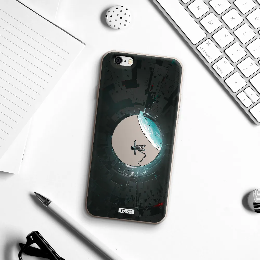 a astronaut in a space station Apple iPhone 6 Silicone Stone Case