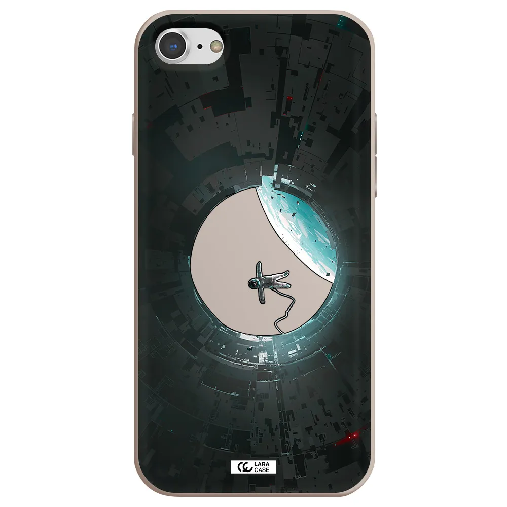 a astronaut in a space station Apple iPhone 7 Silicone Stone Case