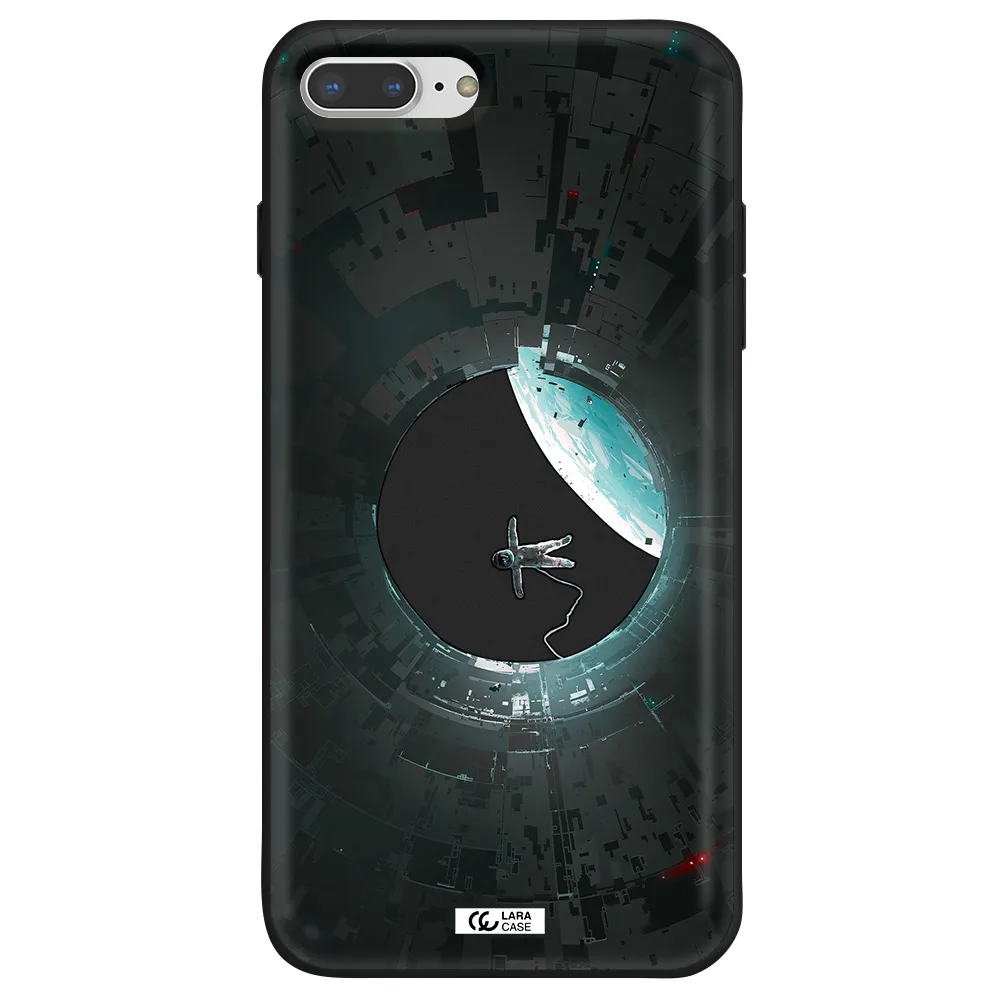 a astronaut in a space station Apple iPhone 8 plus Silicone black Case