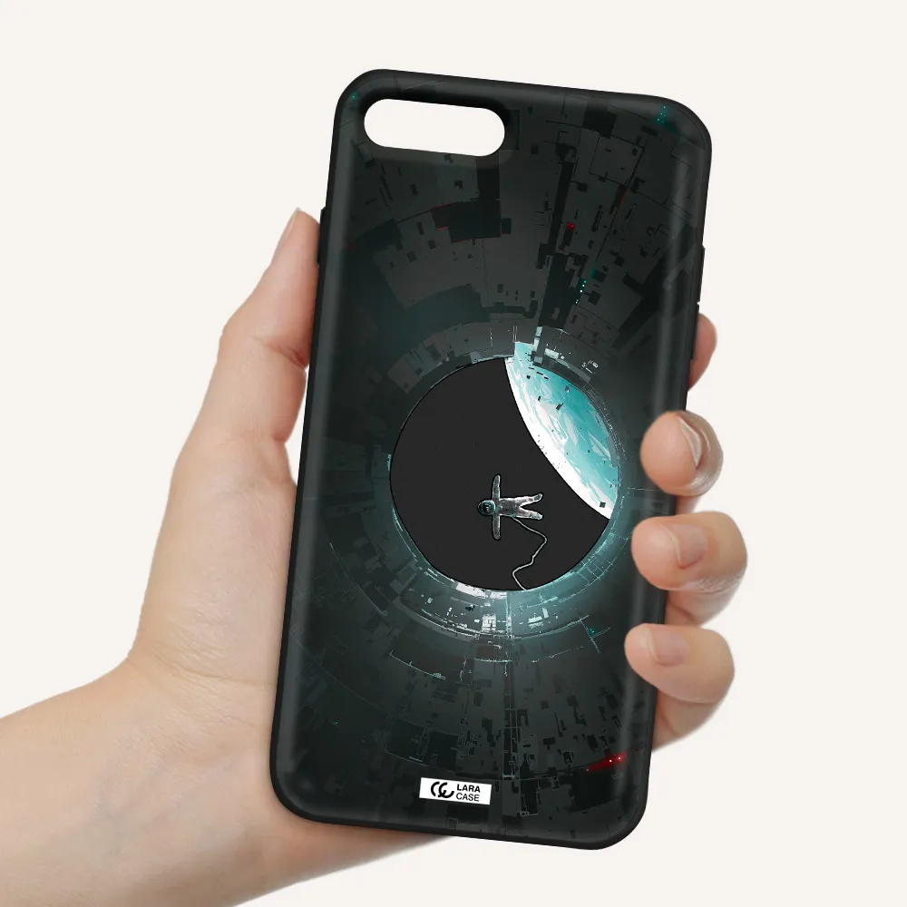 a astronaut in a space station Apple iPhone 8 plus Silicone black Case