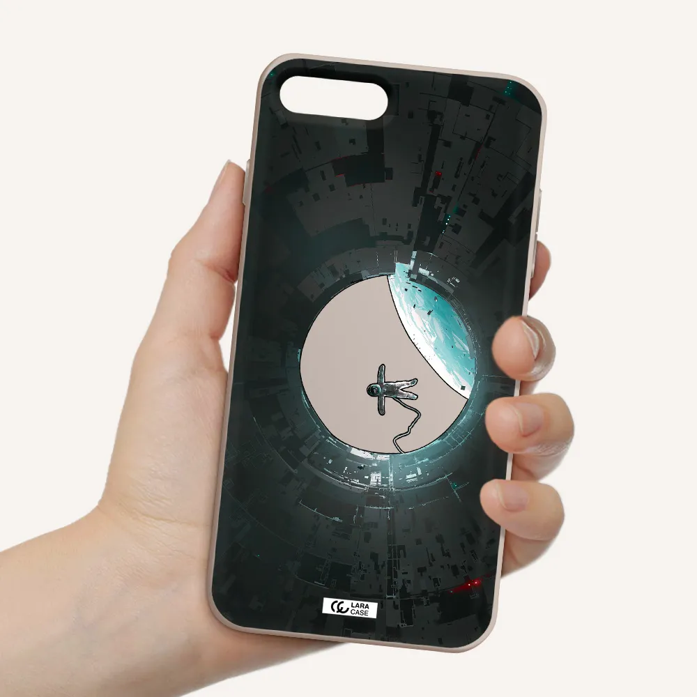 a astronaut in a space station Apple iPhone 8 plus Silicone Stone Case