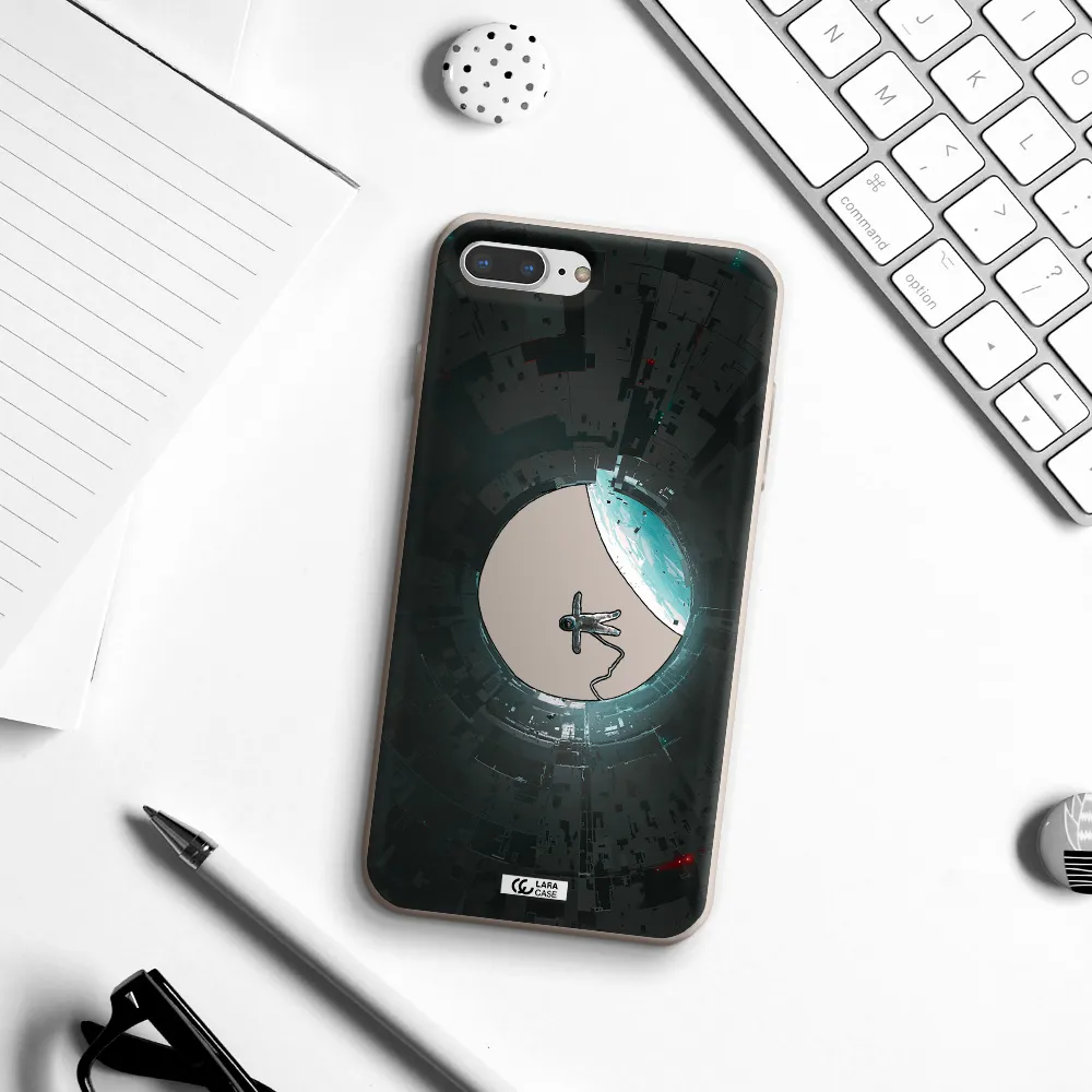 a astronaut in a space station Apple iPhone 8 plus Silicone Stone Case