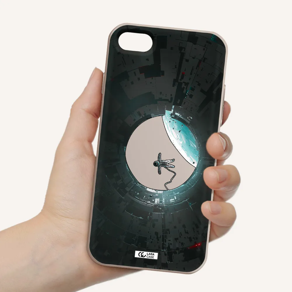 a astronaut in a space station Apple iPhone 8 Silicone Stone Case