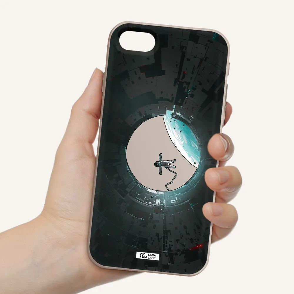 a astronaut in a space station Apple iPhone se 2020 Silicone Stone Case