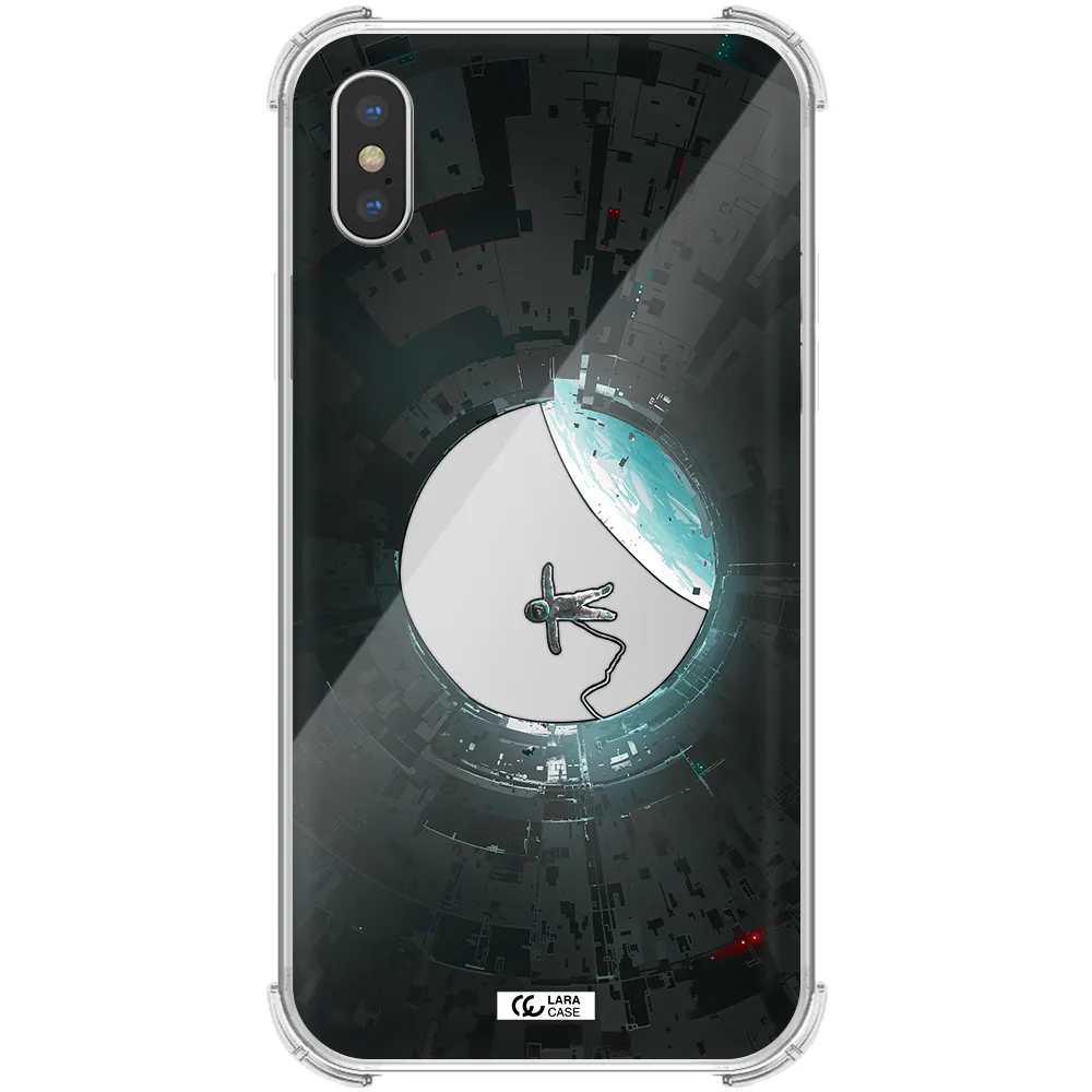 a astronaut in a space station Apple iPhone X Clear PC Case