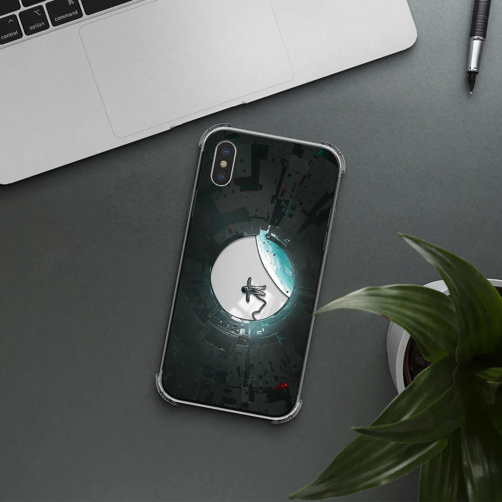 a astronaut in a space station Apple iPhone X Clear PC Case