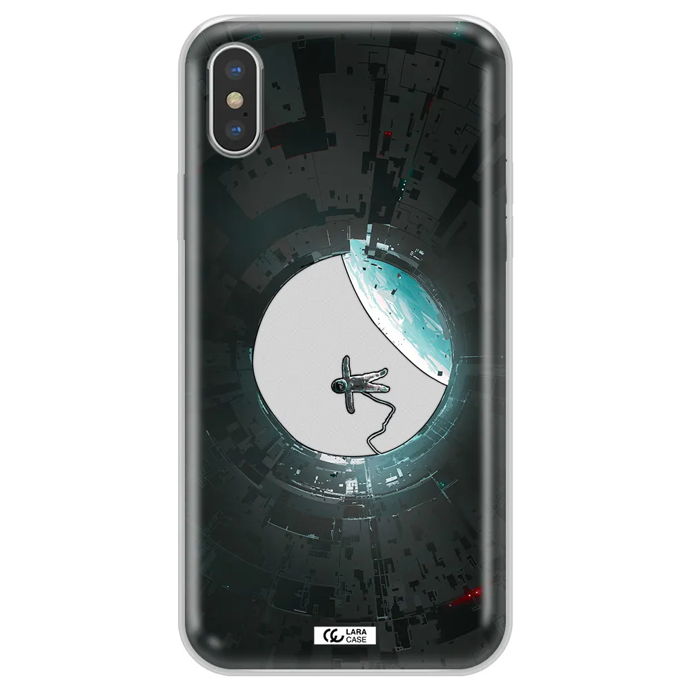 a astronaut in a space station Apple iPhone X Clear TPU Case